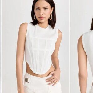 Dion Lee White Corset Tank